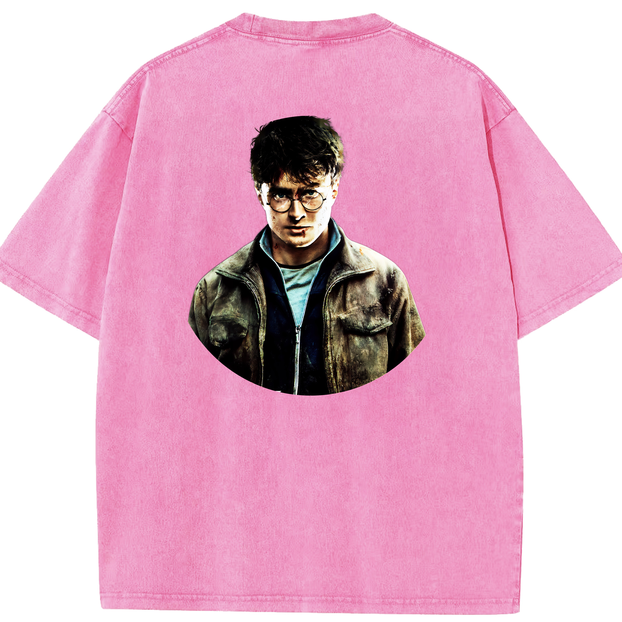 （画像用） Harry Potter ハリー・ポッターシリーズ 綿100% ヴィンテージ風 半袖Tシャツ（背面プリント）